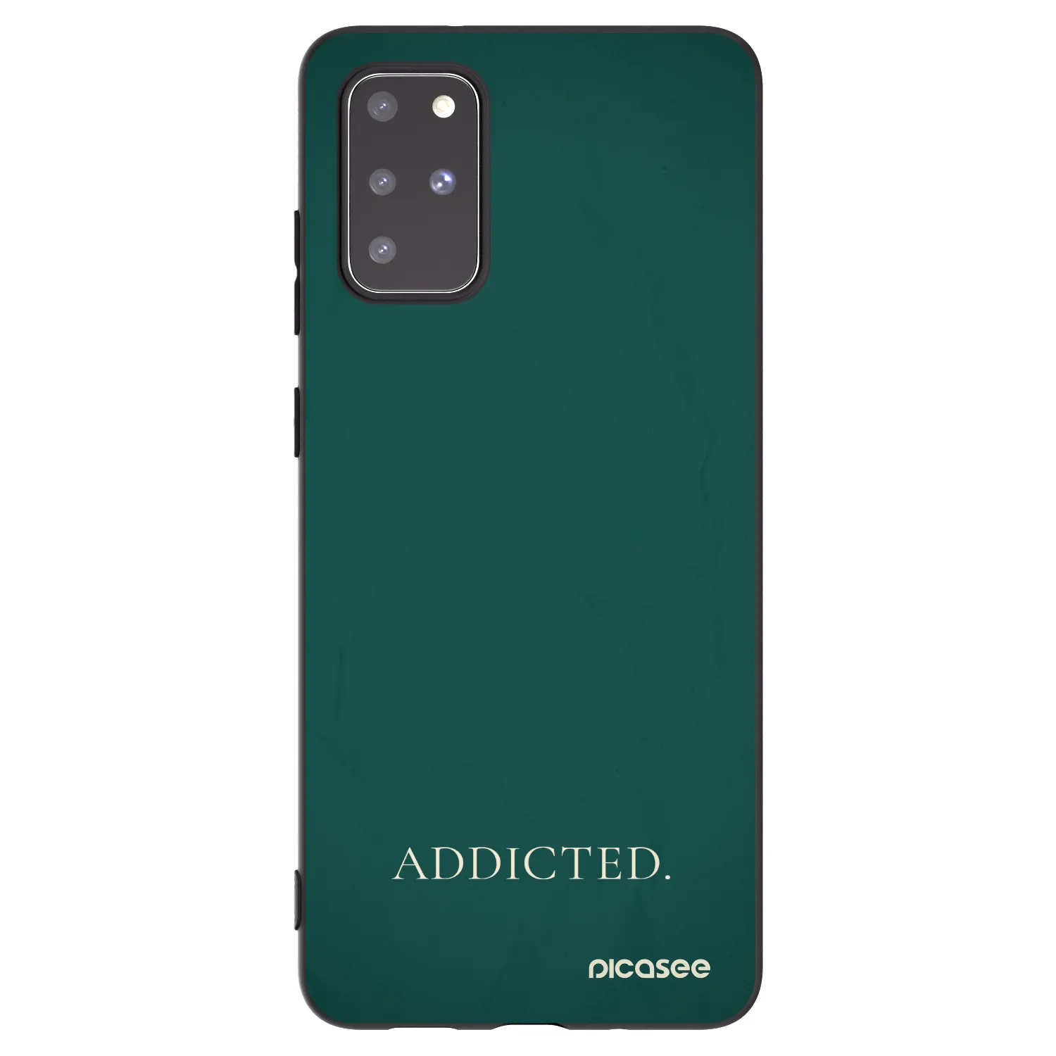 Picasee silikonowe czarne etui na Samsung Galaxy S20+ G985F - Addicted