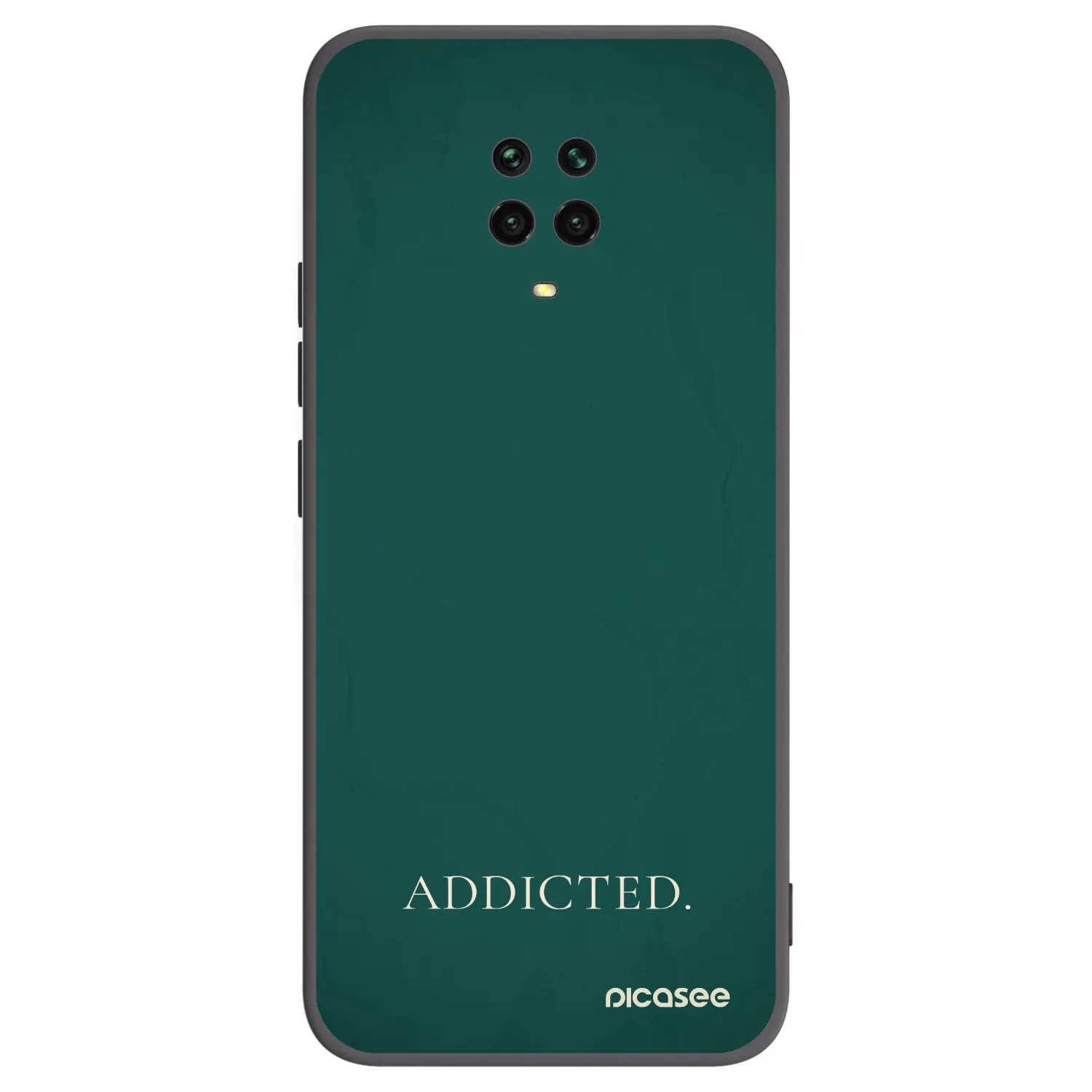 Picasee silikonowe czarne etui na Xiaomi Redmi Note 9 Pro - Addicted
