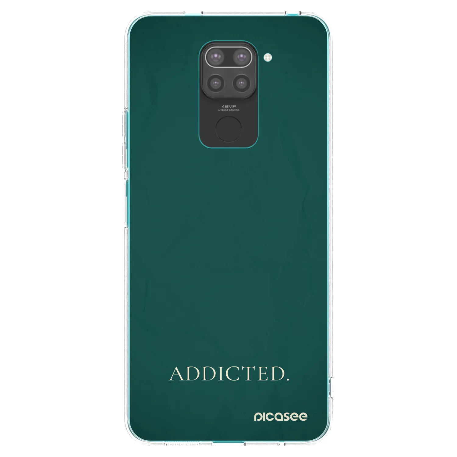 Picasee silikonowe czarne etui na Xiaomi Redmi Note 9 - Addicted