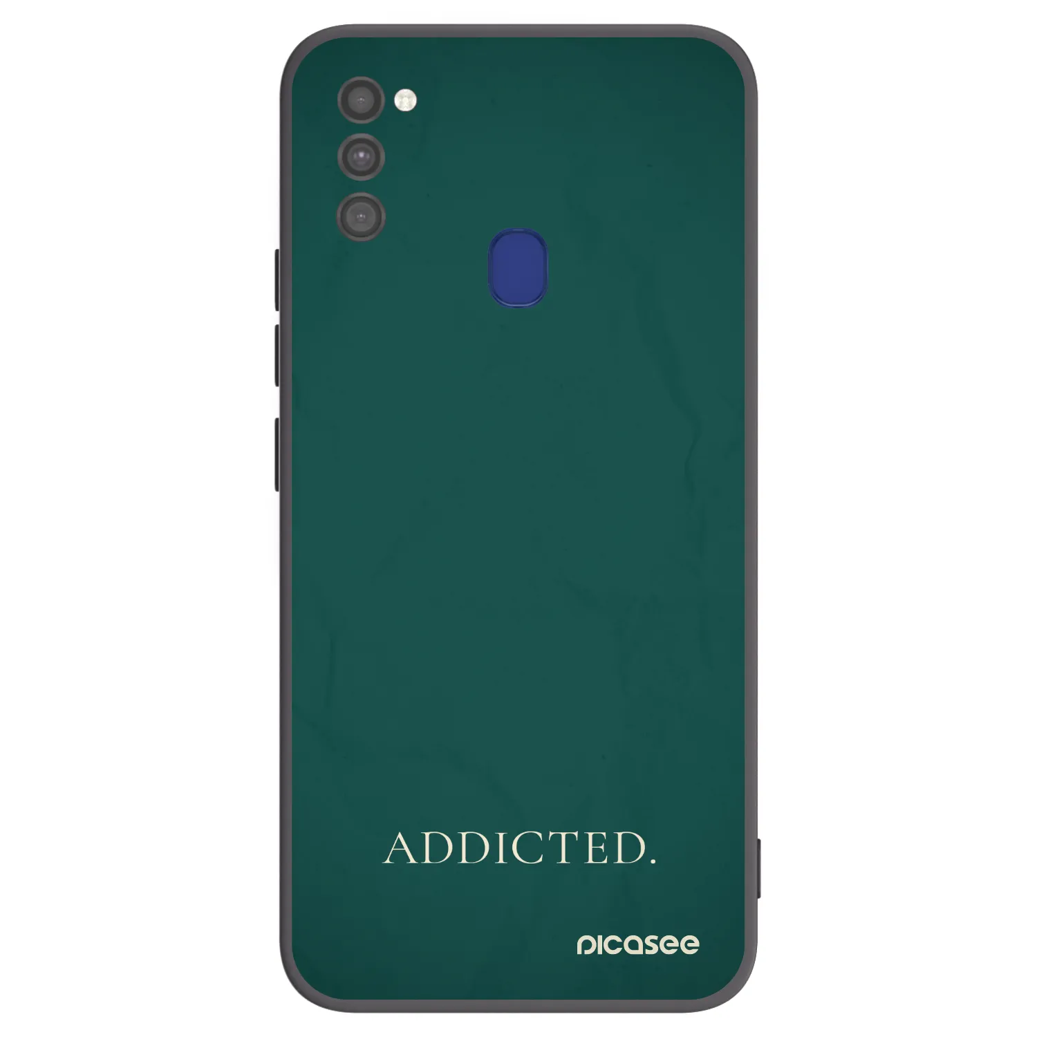 Picasee silikonowe czarne etui na Samsung Galaxy M21 M215F - Addicted