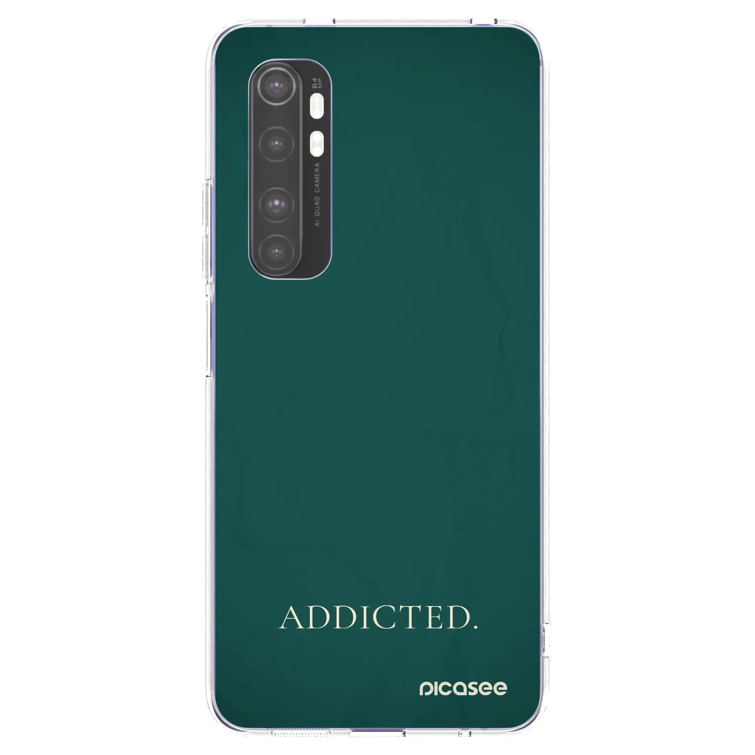 Picasee silikonowe przeźroczyste etui na Xiaomi Mi Note 10 Lite - Addicted