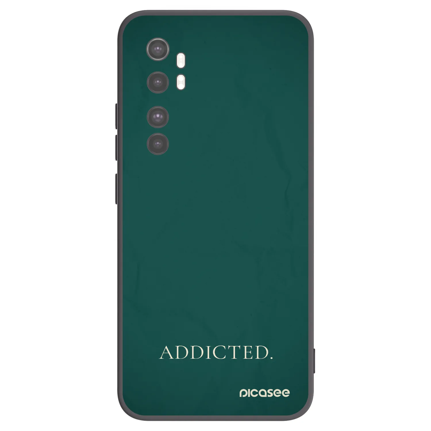 Picasee silikonowe czarne etui na Xiaomi Mi Note 10 Lite - Addicted
