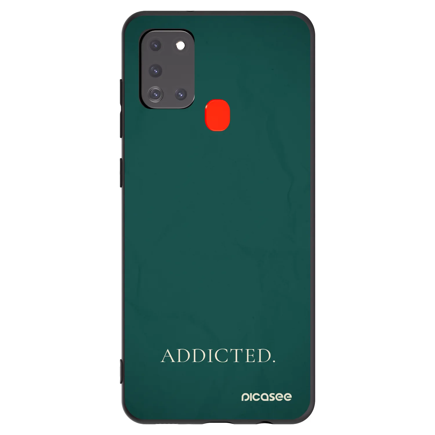 Picasee silikonowe czarne etui na Samsung Galaxy A21s - Addicted