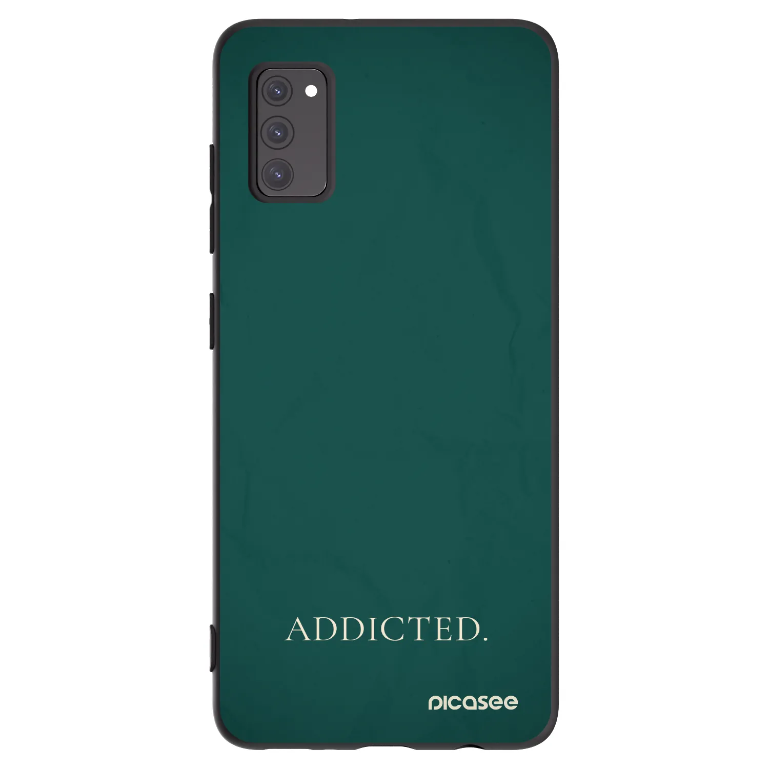 Picasee silikonowe czarne etui na Samsung Galaxy A41 A415F - Addicted