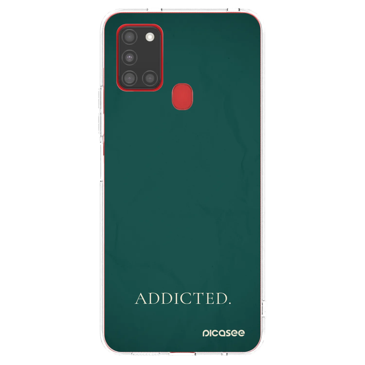 Picasee silikonowe przeźroczyste etui na Samsung Galaxy A21s - Addicted
