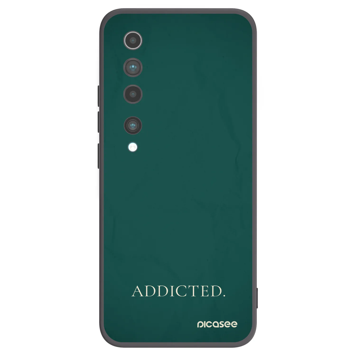 Picasee silikonowe czarne etui na Xiaomi Mi 10 - Addicted