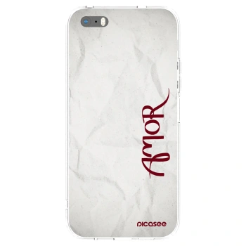 Picasee silikonowe przeźroczyste etui na Apple iPhone 5/5S/SE - Amor