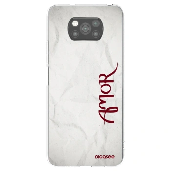 Picasee silikonowe czarne etui na Xiaomi Poco X3 - Amor