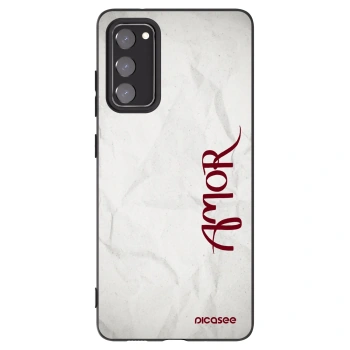Picasee silikonowe czarne etui na Samsung Galaxy S20 FE - Amor