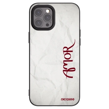 Picasee silikonowe czarne etui na Apple iPhone 12 Pro Max - Amor