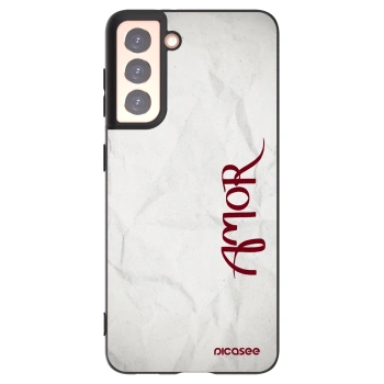Picasee silikonowe czarne etui na Samsung Galaxy S21 5G G991B - Amor