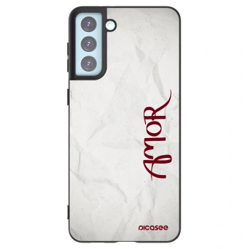 Picasee silikonowe czarne etui na Samsung Galaxy S21+ 5G G996F - Amor