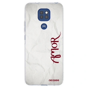 Picasee silikonowe przeźroczyste etui na Motorola Moto G9 Play - Amor