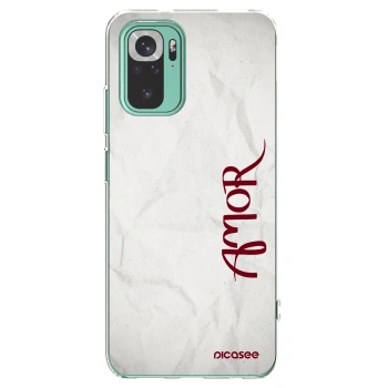 Picasee silikonowe przeźroczyste etui na Xiaomi Redmi Note 10 Pro - Amor