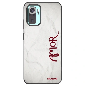 Picasee silikonowe czarne etui na Xiaomi Redmi Note 10 Pro - Amor