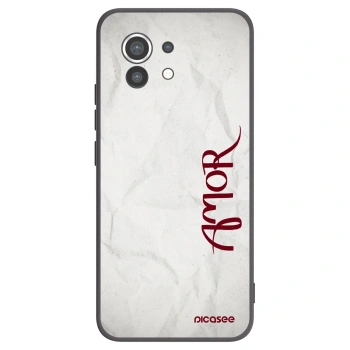 Picasee silikonowe czarne etui na Xiaomi Mi 11 - Amor