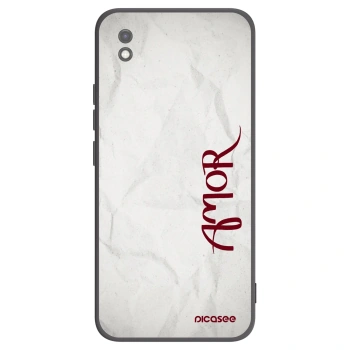 Picasee silikonowe czarne etui na Xiaomi Redmi 9AT - Amor