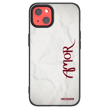 Picasee silikonowe czarne etui na Apple iPhone 13 - Amor