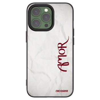 Picasee silikonowe czarne etui na Apple iPhone 13 Pro - Amor