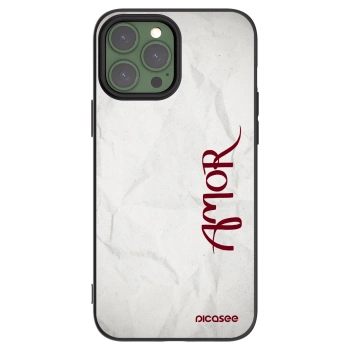 Picasee silikonowe czarne etui na Apple iPhone 13 Pro Max - Amor