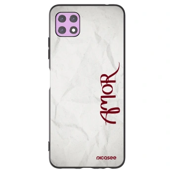 Picasee silikonowe czarne etui na Samsung Galaxy A22 A226B 5G - Amor