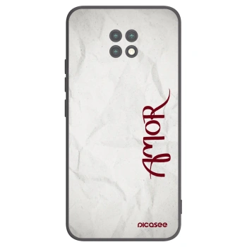 Picasee silikonowe czarne etui na Xiaomi Redmi Note 9T - Amor