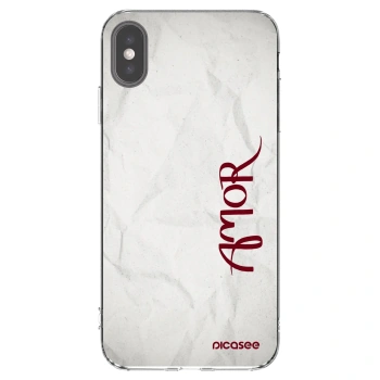 Picasee silikonowe przeźroczyste etui na Apple iPhone XS Max - Amor