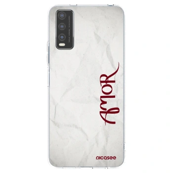 Picasee silikonowe przeźroczyste etui na Vivo Y20s - Amor