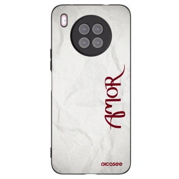 Picasee silikonowe czarne etui na Huawei Nova 8i - Amor