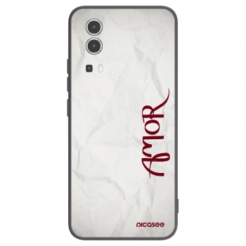 Picasee silikonowe czarne etui na Vivo Y72 5G - Amor