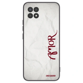 Picasee silikonowe czarne etui na Realme 8i - Amor