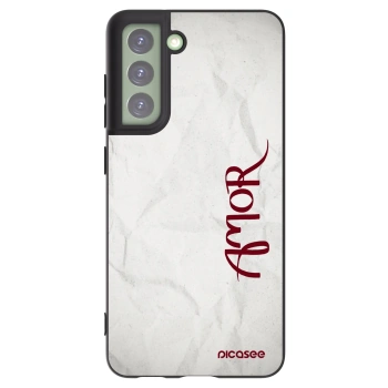 Picasee silikonowe czarne etui na Samsung Galaxy S21 FE 5G - Amor