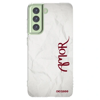 Picasee silikonowe przeźroczyste etui na Samsung Galaxy S21 FE 5G - Amor