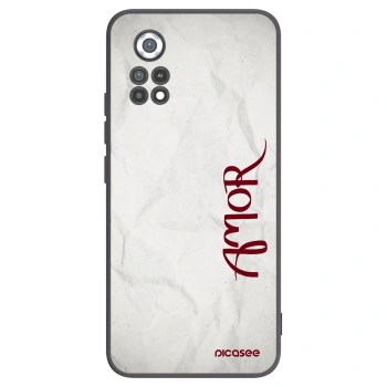 Picasee silikonowe czarne etui na Xiaomi Poco X4 Pro 5G - Amor