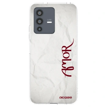 Picasee silikonowe przeźroczyste etui na Vivo V23 5G - Amor