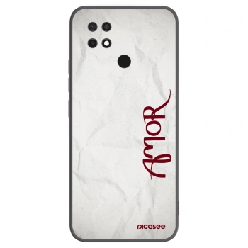 Picasee silikonowe czarne etui na Xiaomi Redmi 10C - Amor