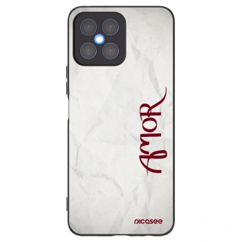 Picasee silikonowe czarne etui na Honor X8 4G - Amor