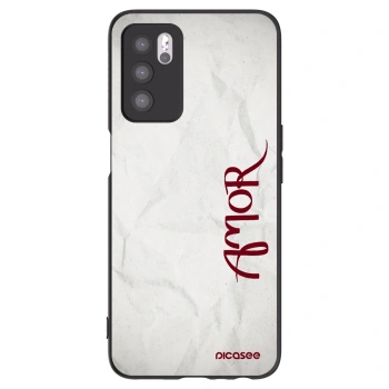 Picasee silikonowe czarne etui na OPPO A16s - Amor