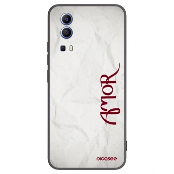 Picasee silikonowe czarne etui na Vivo Y52 5G - Amor