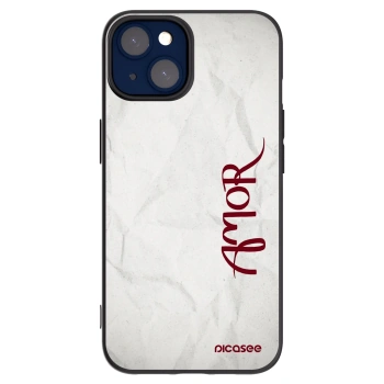 Picasee silikonowe czarne etui na Apple iPhone 14 - Amor