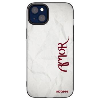 Picasee silikonowe czarne etui na Apple iPhone 14 Plus - Amor