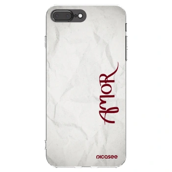 Picasee silikonowe przeźroczyste etui na Apple iPhone 8 Plus - Amor