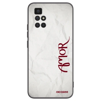 Picasee silikonowe czarne etui na Xiaomi Redmi 10 (2022) - Amor