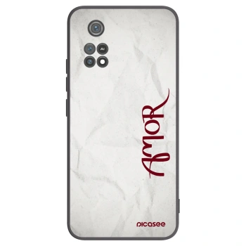 Picasee silikonowe czarne etui na Xiaomi Poco M4 Pro - Amor