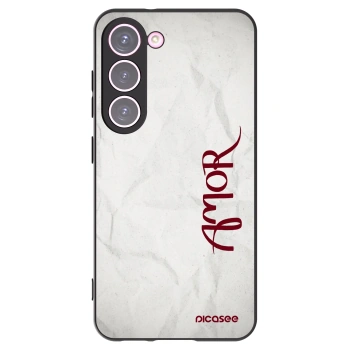 Picasee silikonowe czarne etui na Samsung Galaxy S23 5G - Amor