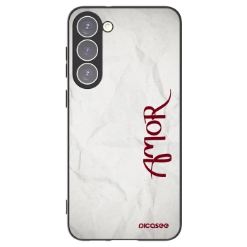 Picasee silikonowe czarne etui na Samsung Galaxy S23+ 5G - Amor