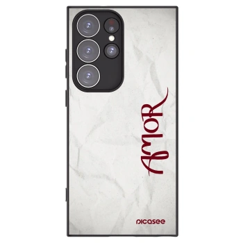 Picasee silikonowe czarne etui na Samsung Galaxy S23 Ultra 5G - Amor