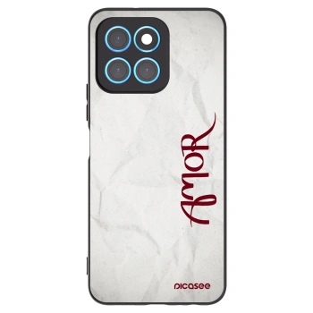 Picasee silikonowe czarne etui na Honor X8 5G - Amor