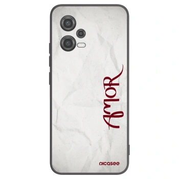 Picasee silikonowe czarne etui na Xiaomi Poco X5 - Amor