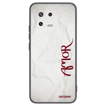 Picasee silikonowe czarne etui na Xiaomi 13 Pro - Amor